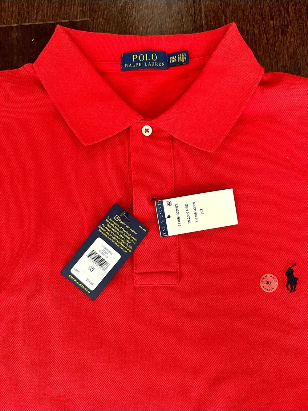 Ralph Lauren Polo Shirt - Red 2XLT *NWT*